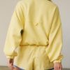 Quarter Button Sweatsuits Women Oversized Color Block Sweatshirts Sets Shorts Tracksuits 2025 Casual 2 Piece Outfits
