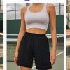 3 Pack Women's Athletic Drawstring Shorts Bermuda Long Sweat Short High Waist 9 Inch Loose Casual Pants with Pockets