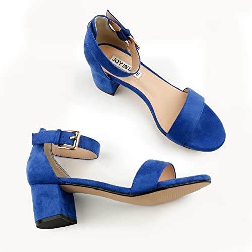 Women's Chunky Low Heels Ankle Strap Open Toe Block Heel Sandals