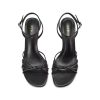 Womens Sandals Round Open Toe Kitten Heels Adjustable Ankle Strap Low Heels Heeled Sandals for Women Summer Dress Shoes Not