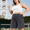 3 Pack Plus Size Bermuda Shorts for Women Comfy Loose Casual Drawstring Sweat Pants with Pockets XL-5XL