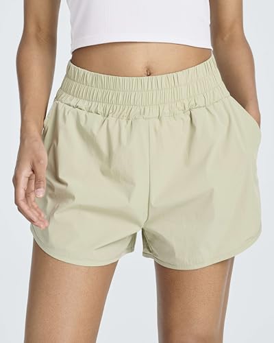 4 Pack Women's 2.5'' High Waisted Running Shorts with Liner - Quick Dry, Dry Fit, Gym Workout