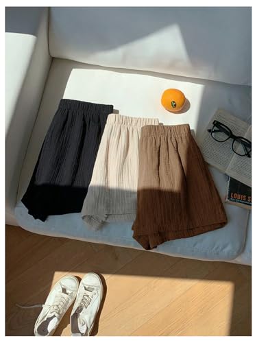 Women's 3 Pack Linen Shorts Summer Lounge Sleep Pajama Boxer Shorts
