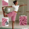 3 Pack Women's 8" Bermuda Shorts, High Waist Stretch Casual Knee Length Bottoms Summer Athletic Gym Short with Pocket