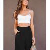 Bermuda Shorts for Women Dressy Casual High Waisted Summer Work Elastic Waist Pleated Dress Shorts with Pockets