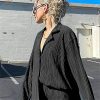 Pleated 2 Piece Outfits for Women Long Sleeve Oversized Button Down Shirt Wide Leg Pants Sets Casual Loungewear