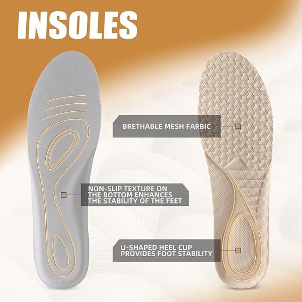 Anti-Odor Insoles for Men & Women – Breathable Foam Replacement Inserts for Everyday Shoes
