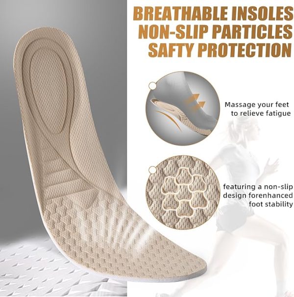 Anti-Odor Insoles for Men & Women – Breathable Foam Replacement Inserts for Everyday Shoes
